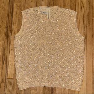 Vintage Sequin Sleeveless Sweater